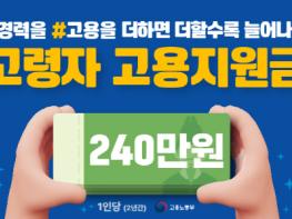 고용노동부, 2025년 1분기 (최초) 고령자 고용지원금 신청서 접수 기사 이미지