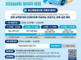 청송군, 탄소중립포인트제(자동차 분야) 참여자 모집 기사 이미지