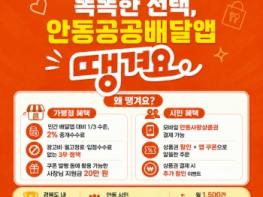 배달 수수료 낮추고 혜택은 높이고 ~ 안동형 공공배달앱 ‘땡겨요’ 정식 오픈 기사 이미지