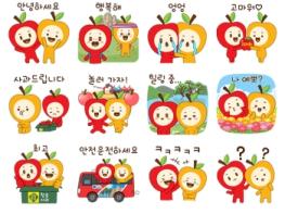 청송군, 제20회 청송사과축제 맞아 ‘청이와 송이’ 이모티콘 무료 배포 기사 이미지